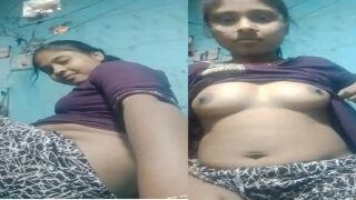 Indian Village Babe Nude Boobs Press Pussy Rub