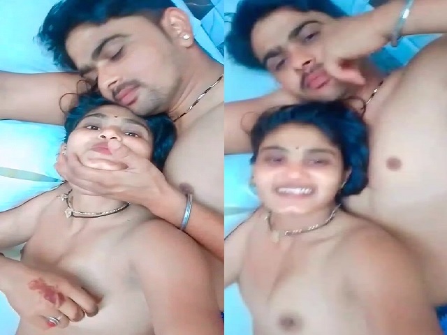Indian Couple Foreplay Wife Boob Press